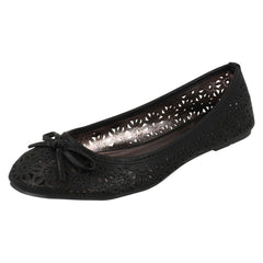 Ladies Spot On Slip On Ballerina Shoes F80037