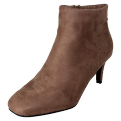 Ladies Collection High Heel Ankle Boots with Zip Fastening F51236