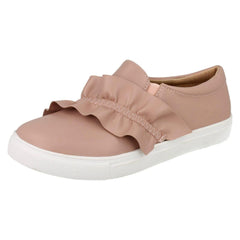 Girls Spot On Ruffle Vamp Flat Shoes