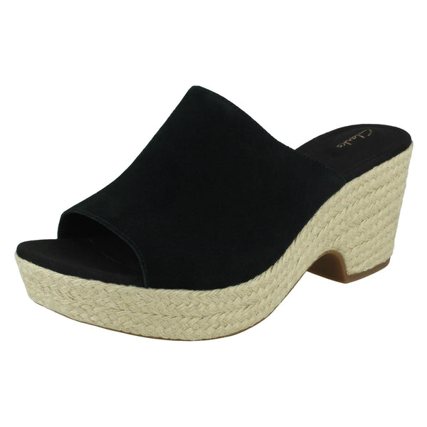 Ladies Clarks Espadrille Style Wedge Sandals Maritsa Mule