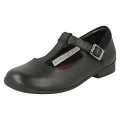 Girls Clarks T-Bar School Shoes Jamie Sky