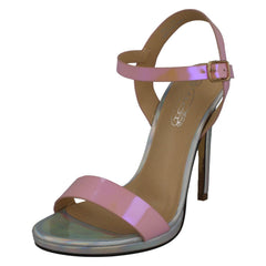 Ladies Spot On High Heel Mule Sandals F10912
