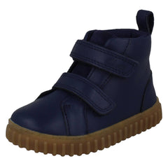 Kids Clarks Unisex Hi-Top Ankle Boots Cove Sky