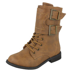 Girls Spot On Boots With Buckle Design