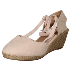 Ladies Savannah High Espadrille Wedge Sandals F2294