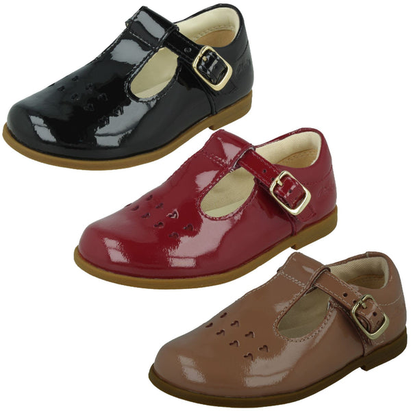 Girls Clarks Patent Leather Formal Shoes - Drew Play