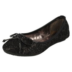 Girls Cutie Lace Detailing Ballerina Flats