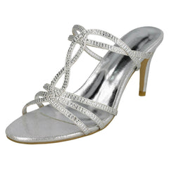 Ladies Anne Michelle Slip On Mid Heel Sandal