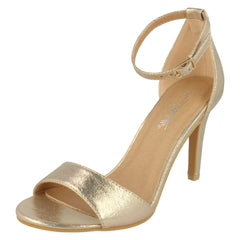 Ladies Anne Michelle High Heel Metallic Sandals