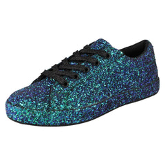 Ladies Spot On Glitter Trainers F7100