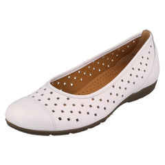 Ladies Gabor Slip On Pumps With Lazer Cut Detail 64.169