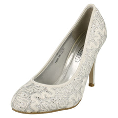 Ladies Spot On High Heel Court Lace Design