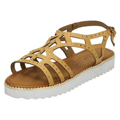Girls Spot On Low Cut Out Upper Sandal