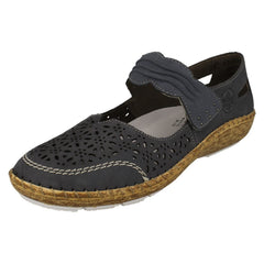 Ladies Rieker Cut Out Detailed Mary Jane Shoes 44896