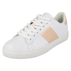 Girls Spot On Flat Lace Up Trainers