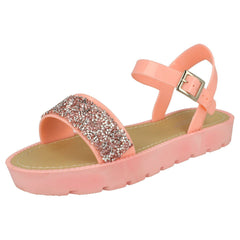 Ladies Savannah Flatform Glitter Sandal