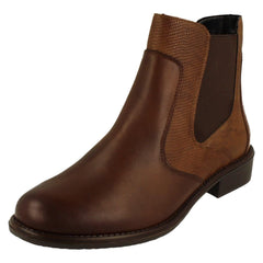 Ladies Remonte Low Heel Elasticated Casual Chelsea Boots D0F70