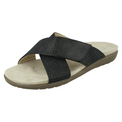 Ladies Eaze Cross Strap Mules F00295