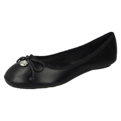 Ladies Spot On Flat Ballerina Shoes
