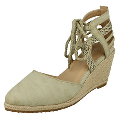Ladies Anne Michelle Ankle Lace Up Wedge Sandals