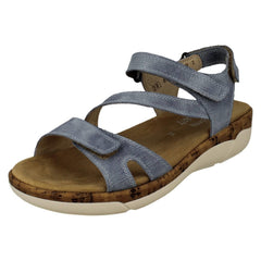 Ladies Remonte Strappy Wedge Heeled Sandals R6850