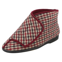 Mens Balmoral Chequered Bootee Slippers Gawci