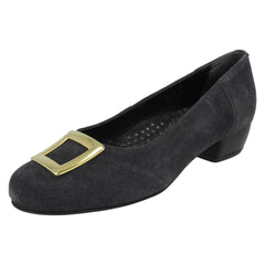 Ladies Da Bella Heeled Court Shoes With Buckle Detail Kate
