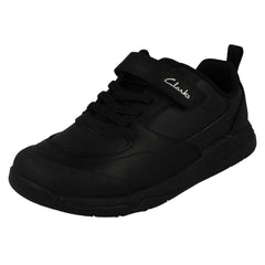 Boys Clarks Hook And Loop Fastening School Shoes Steggy Stride K