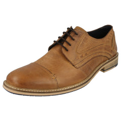 Mens Maverick Lace Up Shoe Stitched Panels and Toe Cap