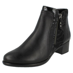 Ladies Remonte Dual Zip Ankle Boots R52172