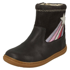 Girls Clarks Shooting Star Detailed Boots Flash Shine T