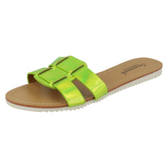 Ladies Savannah Flat Two Strap Mule