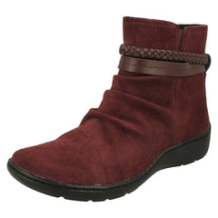 Ladies Clarks Braid Detailed Ankle Boots Cora BraidBoot
