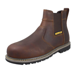 Mens Caterpillar Steel Toe Cap Wide Leather Boots - Power Plant Dealer P725038