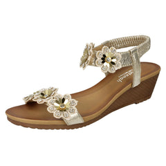 Ladies Savannah Mid Wedge Sandals
