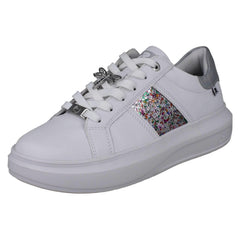 Ladies Rieker Revolution Stone Chip Panel Platform Trainers W1202