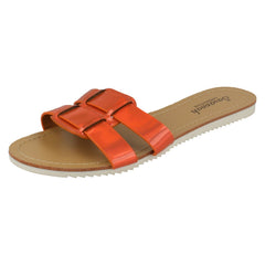 Ladies Savannah Flat Two Strap Mule