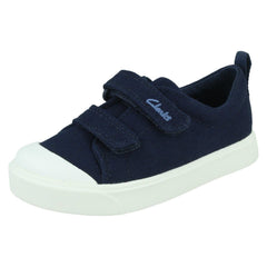 Boys Clarks Variety Detailed Canvas Shoes City Bright