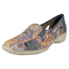 Ladies Rieker Cut Out Design Slip On Shoes 41385
