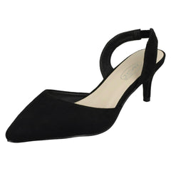 Ladies Spot On Pointed Kitten Heel