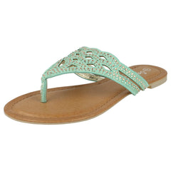 Ladies Savannah Jewelled Toe Post Sandals