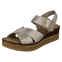 Ladies Rieker Cross Over Wedge Sandals 63795