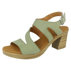 Ladies Paula Urban Heeled Sandals Nabuk 17-350