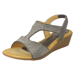 Ladies Savannah Wedge Heeled Sandals F12131