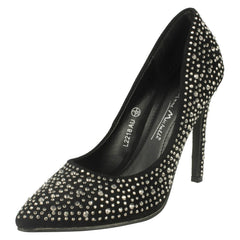 Ladies Anne Michelle Diamante Court Shoes
