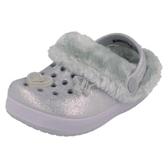 Girls Pineapple Clogs With Faux Fur Lining H2694