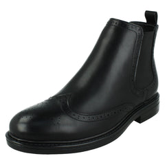 Mens Thomas Blunt Low Heel Brogue Boots A3085