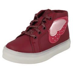 Girls Clarks Butterfly Detailed Light Up Ankle Boots Flare Sparky T